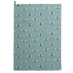 Sophie Allport Bees Teal Tea Towel- Tea|Tea