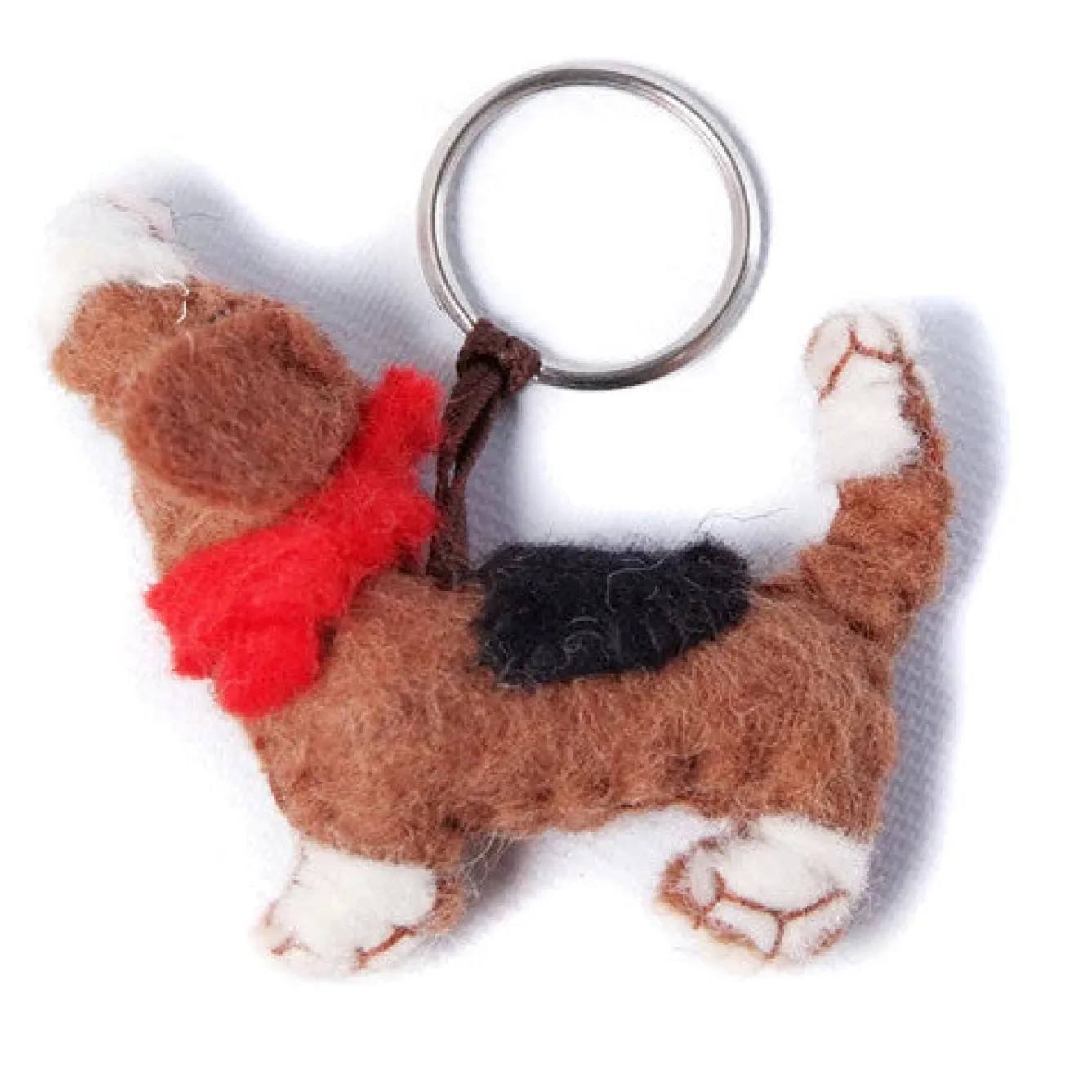 Amica Felt Belinda the Bassett Hound Key Ring- Key Chains