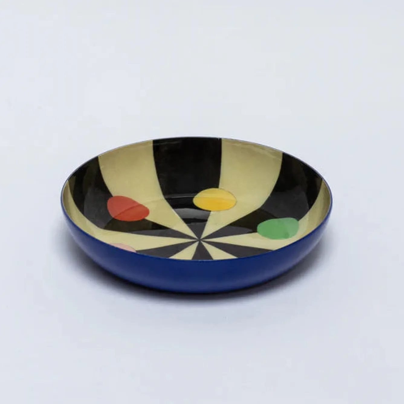 Roomytown Benson's Colour Hexagon Round Enamel Printed Tray- Trays|Stationery