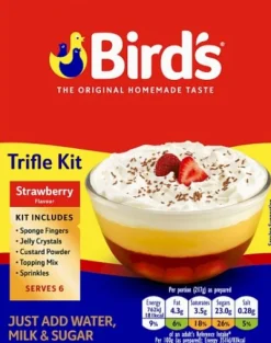 Tea & Biscuits Bird's Strawberry Trifle Kit- British Store Cupboard