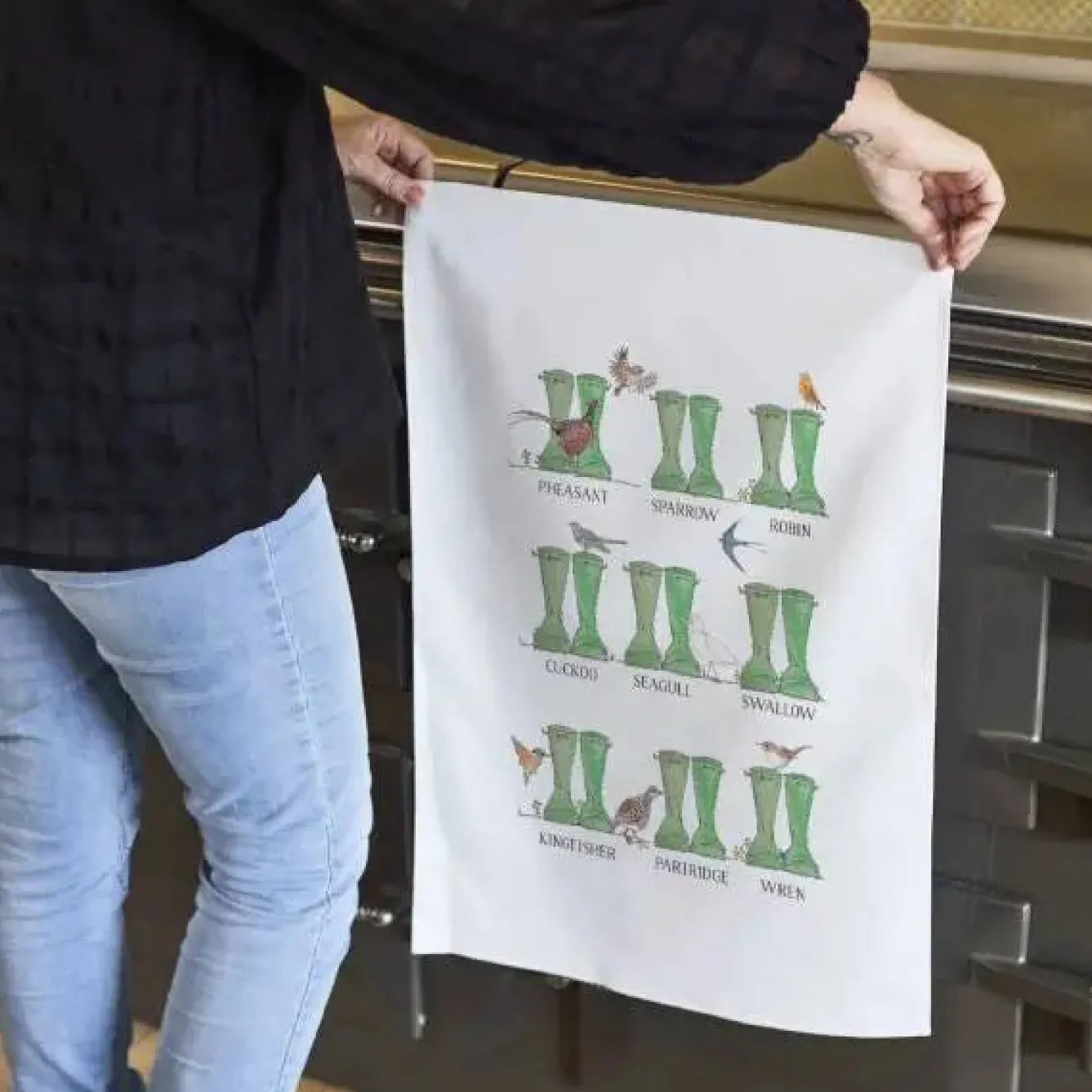 This Is Nessie Bird Watching Tea Towel by- Tea|Tea Towels