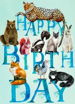 Madame Treacle Birthday Animals Greetings Card- Greeting Cards