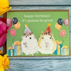 Jen Winnett Birthday Guinea Pigs Eco-Card- Greeting Cards