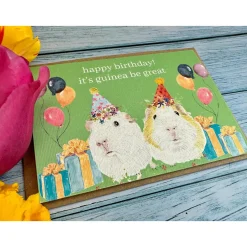 Jen Winnett Birthday Guinea Pigs Eco-Card- Greeting Cards