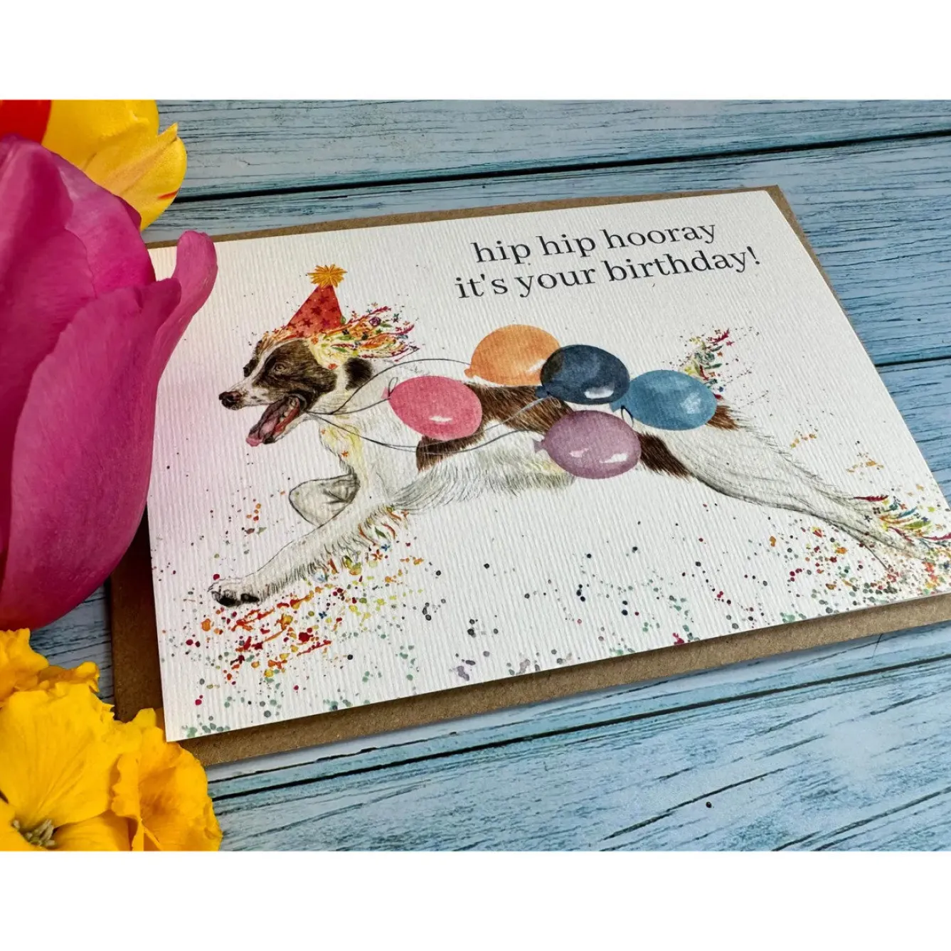 Jen Winnett Birthday Spaniel Eco-card- Greeting Cards