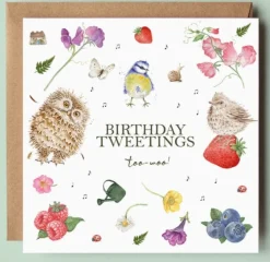 West Country Designs 'Birthday Tweetings' Card- Greeting Cards