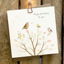 Ginger Betty Birthday Wishes Birds in a Tree Birthday Card- Greeting Cards