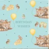 West Country Designs 'Birthday Wishes' Cat & Mice Birthday Card- Greeting Cards