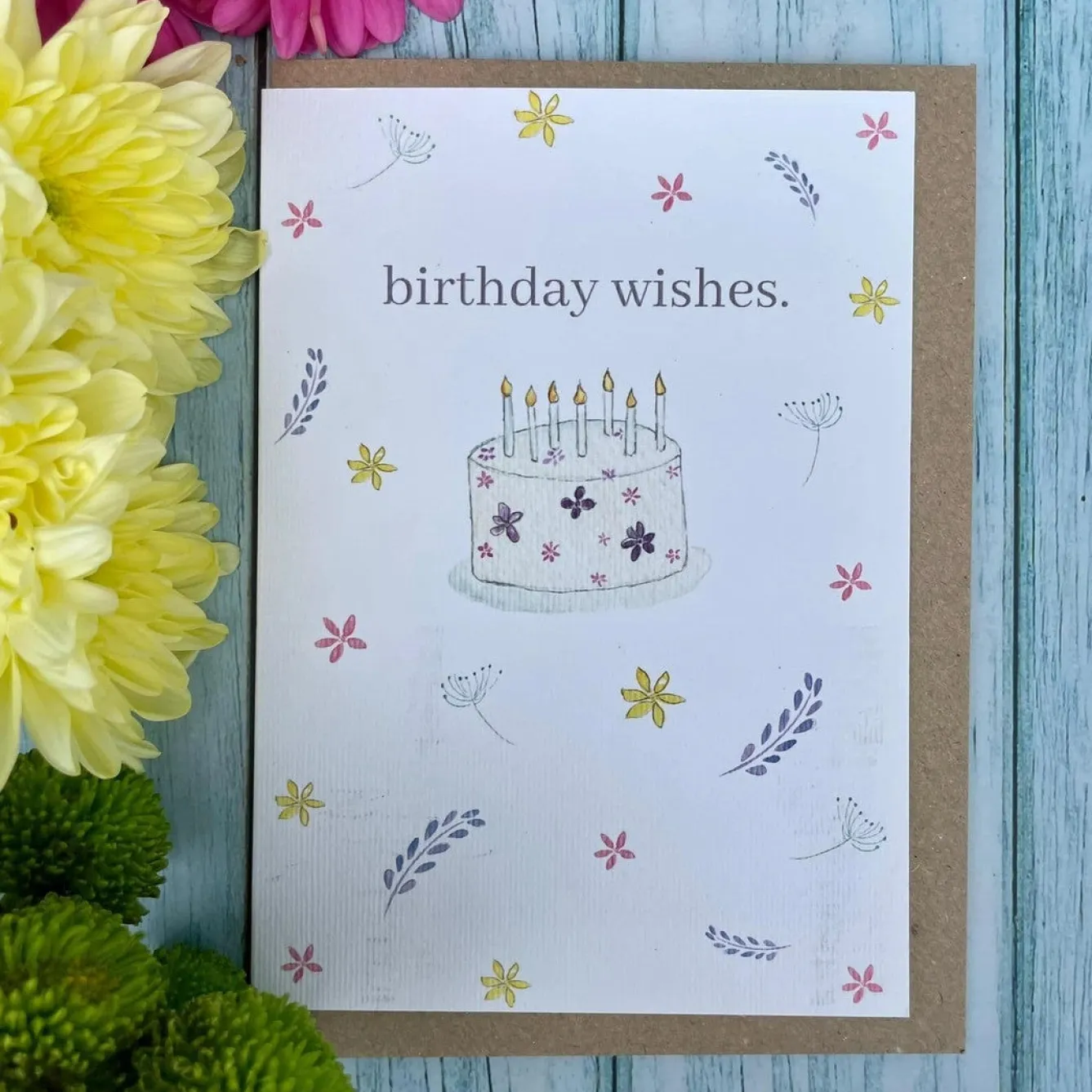 Jen Winnett Birthday Wishes Eco-Card- Greeting Cards