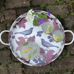 Thornback & Peel Blackbird & Bramble Large Handled Tray- Trays|Trays
