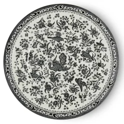 Burleigh Black Regal Peacock Large Plate 10 in- Plates