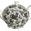Burleigh Black Regal Peacock Large Teapot- Tea|Teapots
