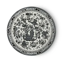 Burleigh Black Regal Peacock Small Plate 7 in- Plates