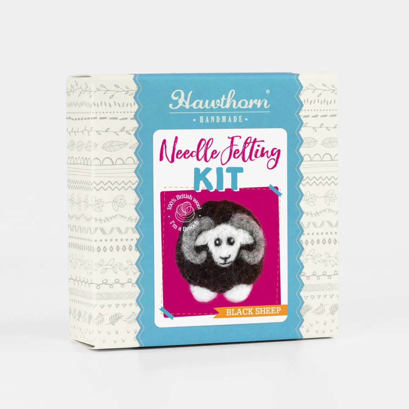 Hawthorn Handmade Black Sheep Brooch Felting Kit- Crafts
