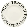 Emma Bridgewater Black Toast Fish & Chips 10 1/2 inch Plate- Plates