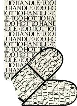 Emma Bridgewater Black Toast Oven Glove & Tea Towel Set- Tea|Tea Towels