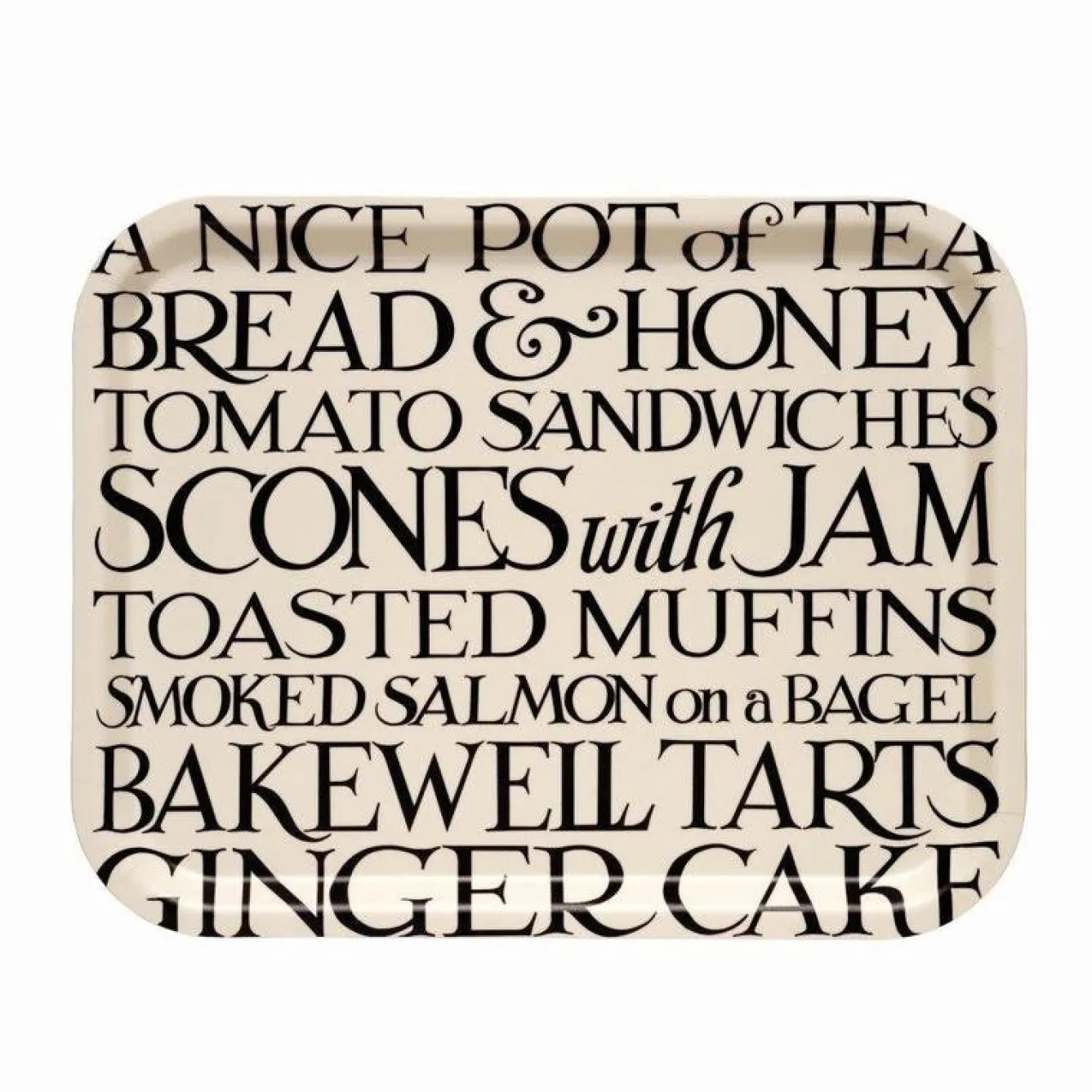 Emma Bridgewater Black Toast Rectangular Birch Tray- Trays