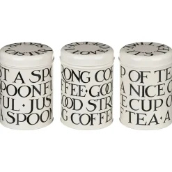 Emma Bridgewater Black Toast Set of 3 Caddies- Novelty|Storage