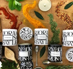 Emma Bridgewater Black Toast Set of 6 Herb/Spice Tins- Novelty|Storage
