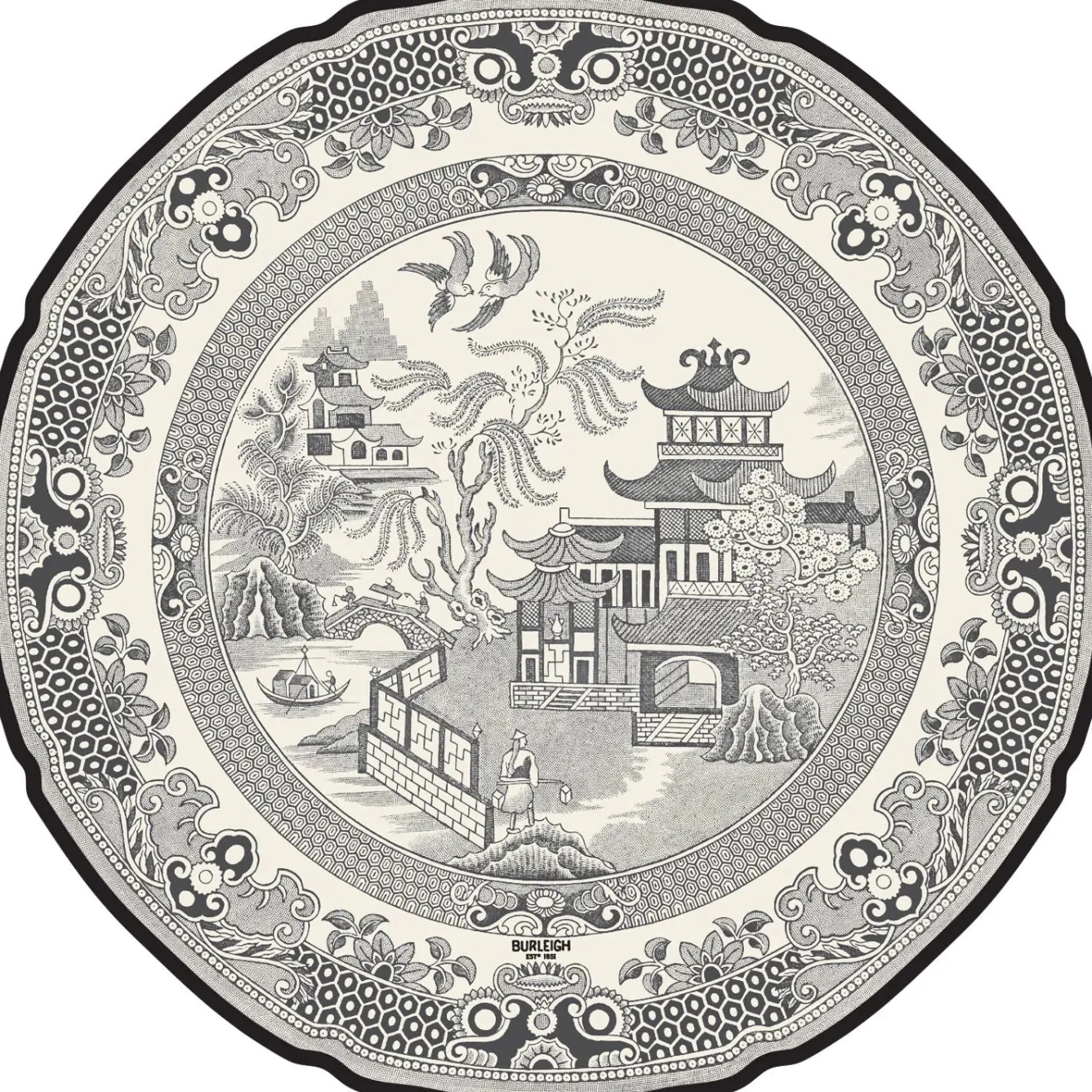 Burleigh Black Willow 12 Die-Cut Paper Placemats- Placemats