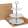 Burleigh Blue Asiatic Pheasants 3 Tier Cake Stand- Serving Plates & Boards