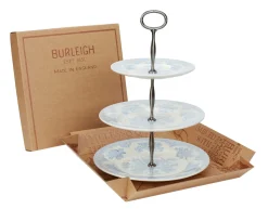 Burleigh Blue Asiatic Pheasants 3 Tier Cake Stand- Serving Plates & Boards