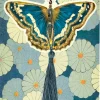 Madame Treacle Blue Butterfly Hanging Fandangle Card- Greeting Cards