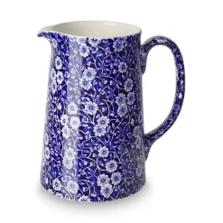 Burleigh Blue Calico Large Tankard Jug- Jugs