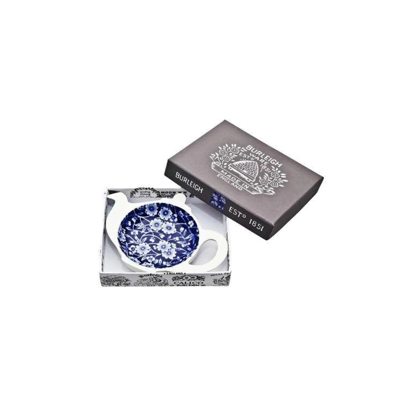 Burleigh Blue Calico Small Teapot Tray- Tea|Tea Bag Tidys