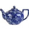 Burleigh Blue Calico Teapot  Small- Tea|Teapots