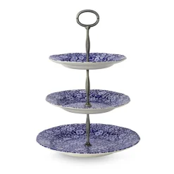 Burleigh Blue Calico 3 Tier Cake Stand- Serving Plates & Boards|Plates
