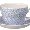 Burleigh Blue Felicity Breakfast Cup and Saucer- Tea|Teacups