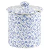 Burleigh Blue Felicity Covered Jam/Sugar Pot- Jam Pots