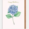 Lottie Murphy Blue Hydrangea Birthday Card- Gardening