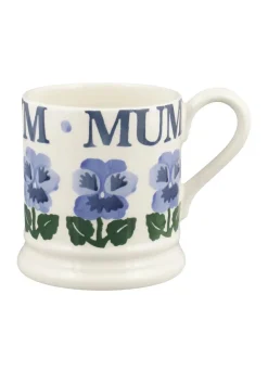Emma Bridgewater Blue Pansies Mum 1/2 Pint Mug- Mother's Day|Mother's Day