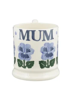 Emma Bridgewater Blue Pansies Mum 1/2 Pint Mug- Mother's Day|Mother's Day