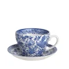 Burleigh Blue Regal Peacock Breakfast Cup and Saucer- Tea|Teacups