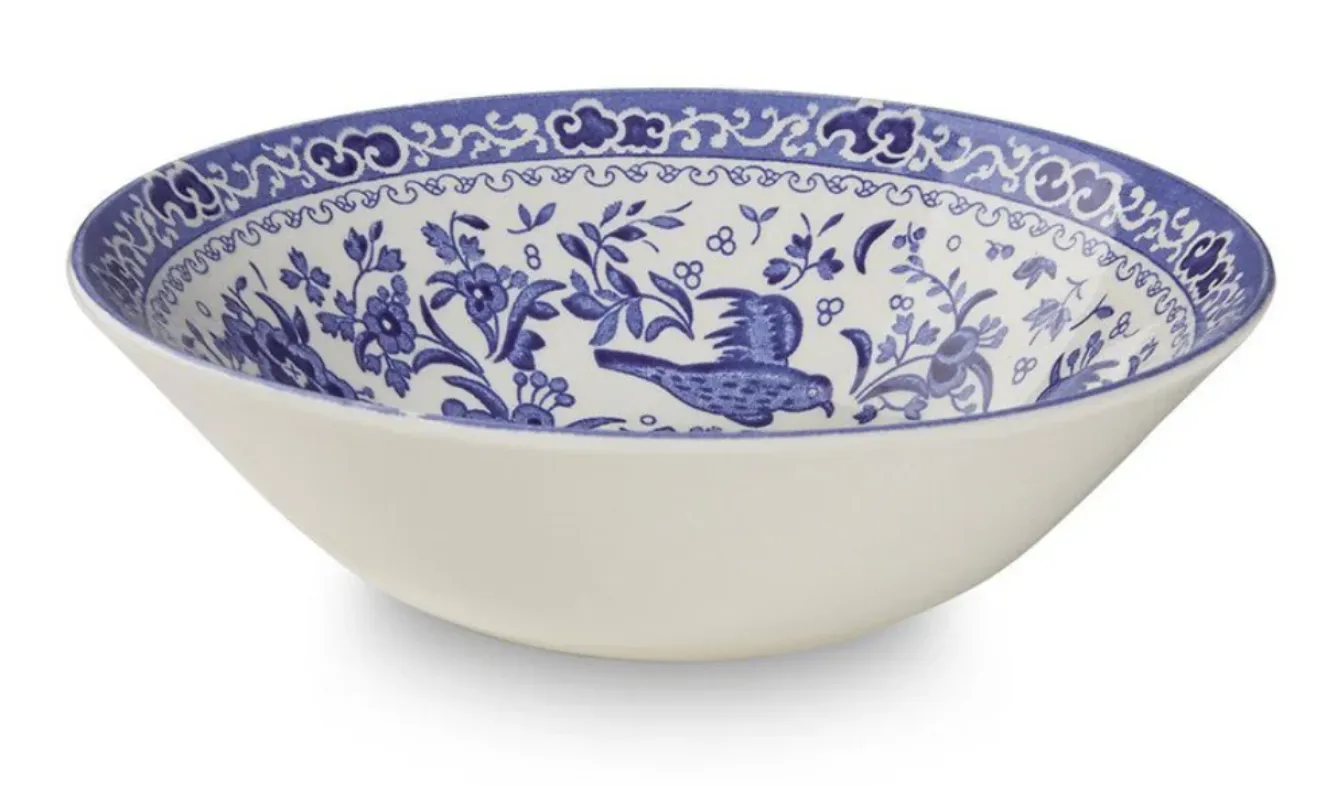 Burleigh Blue Regal Peacock Cereal Bowl- Bowls & Dishes