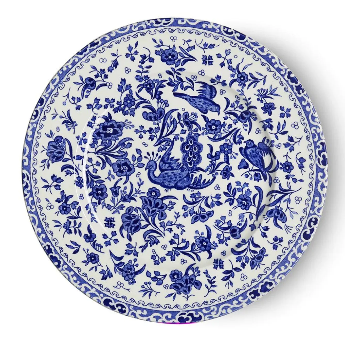 Burleigh Blue Regal Peacock Medium Plate 8 3/4 in- Plates