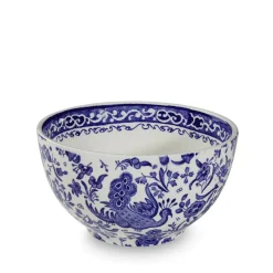 Burleigh Blue Regal Peacock Mini Footed Bowl - 4.75in/12cm- Bowls & Dishes