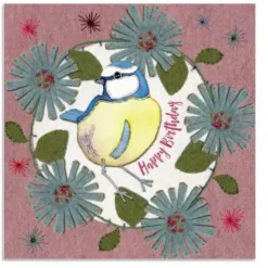Emma Ball Blue Tit Greetings Card- Greeting Cards