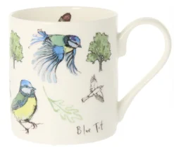 Mclaggan Smith 5 Blue Tits Bone China Mug- Tea|Whimsical