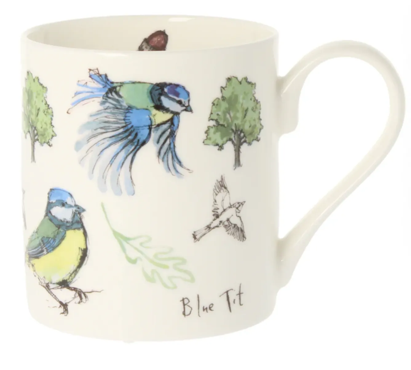 Mclaggan Smith 5 Blue Tits Bone China Mug- Tea|Whimsical