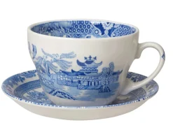 Burleigh Blue Willow Breakfast Cup and Saucer- Tea|Teacups