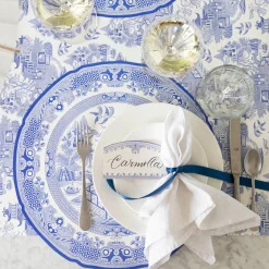Burleigh Blue Willow 12 Die-Cut Paper Placemats- Placemats