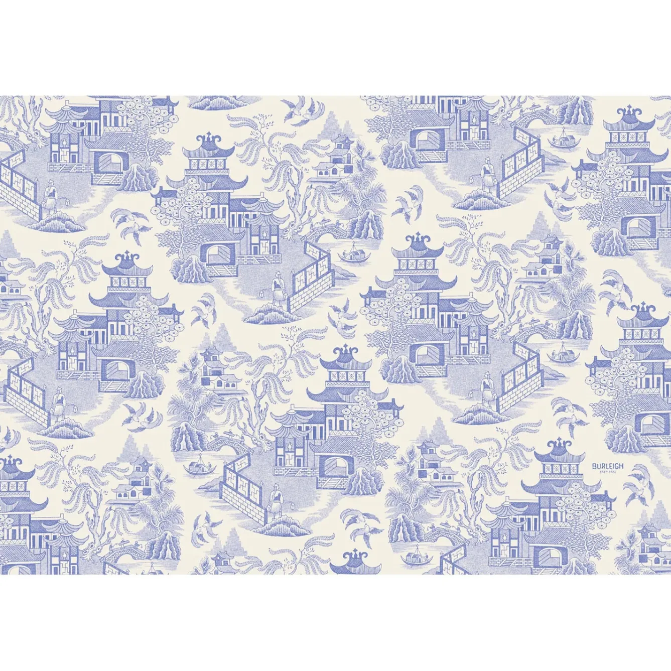 Burleigh Blue Willow Pad of 18 Paper Placemats- Placemats