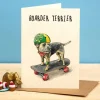 Bewilderbeest Boarder Terrier Greetings Card- Greeting Cards