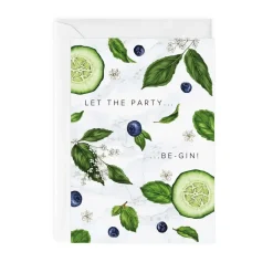 Catherine Lewis Botanical Party - Gin -  card- Greeting Cards