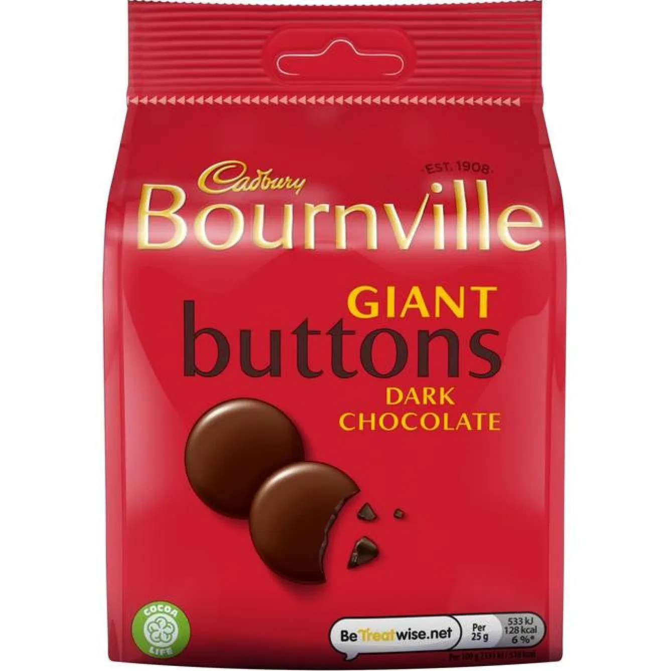 Cadbury Bournville Giant Buttons Dark Chocolate- Tea|Chocolate