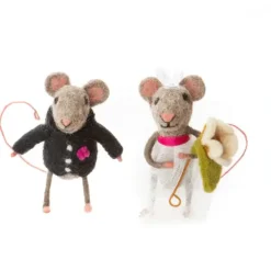 Sew Heart Felt Bride and Groom Wedding Felt Mice- Children